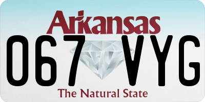 AR license plate 067VYG