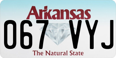 AR license plate 067VYJ