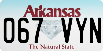 AR license plate 067VYN
