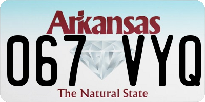 AR license plate 067VYQ