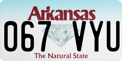 AR license plate 067VYU
