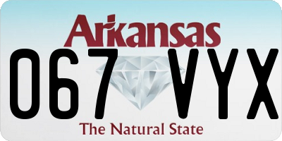 AR license plate 067VYX