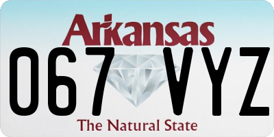 AR license plate 067VYZ