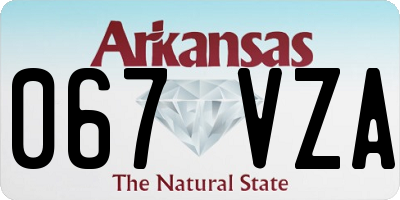 AR license plate 067VZA