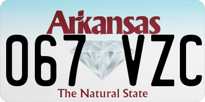 AR license plate 067VZC