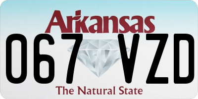 AR license plate 067VZD
