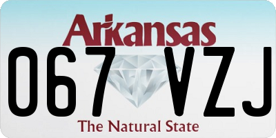 AR license plate 067VZJ
