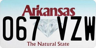 AR license plate 067VZW