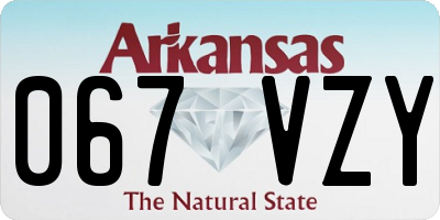 AR license plate 067VZY
