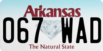 AR license plate 067WAD