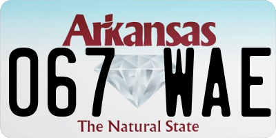 AR license plate 067WAE