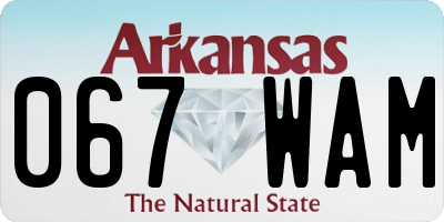 AR license plate 067WAM