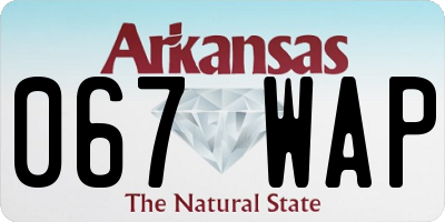 AR license plate 067WAP