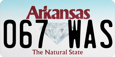 AR license plate 067WAS