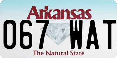 AR license plate 067WAT
