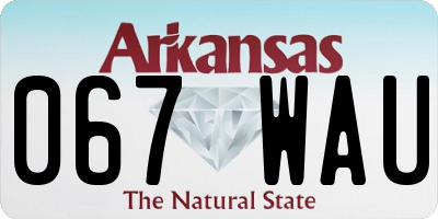 AR license plate 067WAU