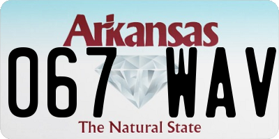 AR license plate 067WAV
