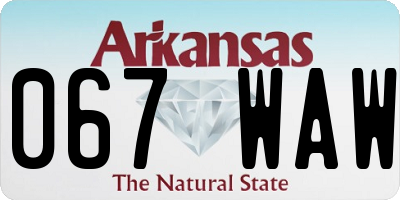 AR license plate 067WAW