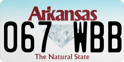 AR license plate 067WBB