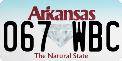 AR license plate 067WBC