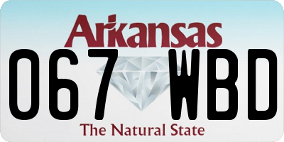 AR license plate 067WBD