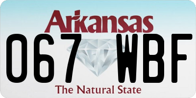 AR license plate 067WBF