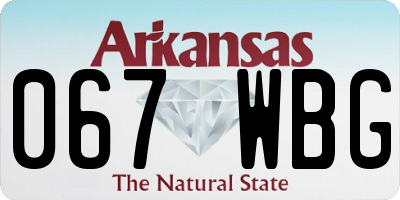 AR license plate 067WBG