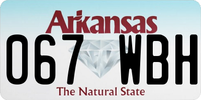 AR license plate 067WBH