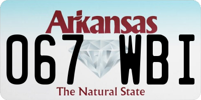 AR license plate 067WBI