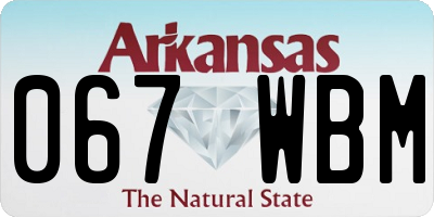 AR license plate 067WBM