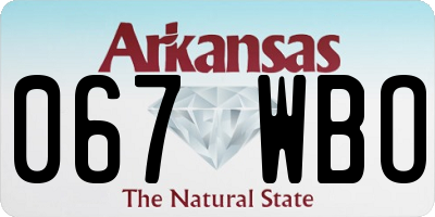 AR license plate 067WBO