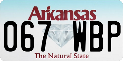 AR license plate 067WBP