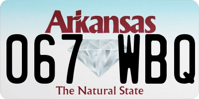 AR license plate 067WBQ