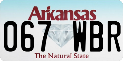 AR license plate 067WBR