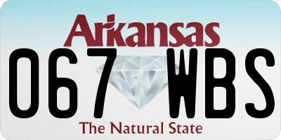 AR license plate 067WBS
