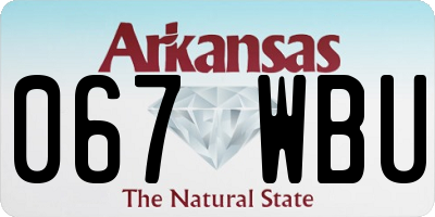 AR license plate 067WBU