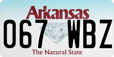 AR license plate 067WBZ