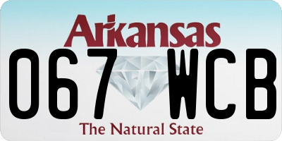 AR license plate 067WCB