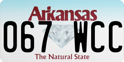 AR license plate 067WCC