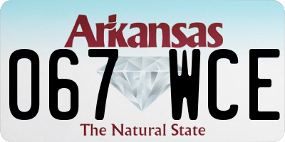 AR license plate 067WCE