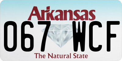 AR license plate 067WCF