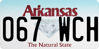 AR license plate 067WCH