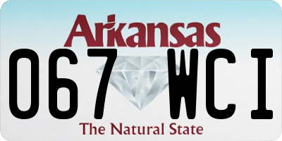 AR license plate 067WCI
