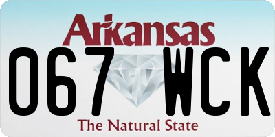 AR license plate 067WCK