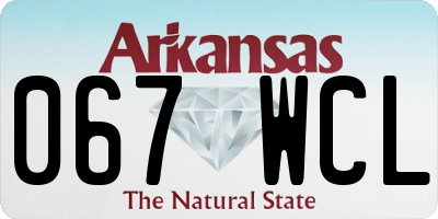 AR license plate 067WCL