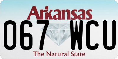 AR license plate 067WCU