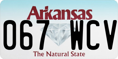 AR license plate 067WCV