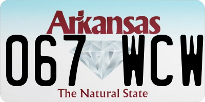 AR license plate 067WCW