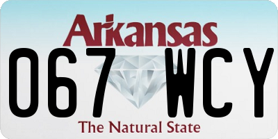 AR license plate 067WCY