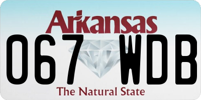 AR license plate 067WDB